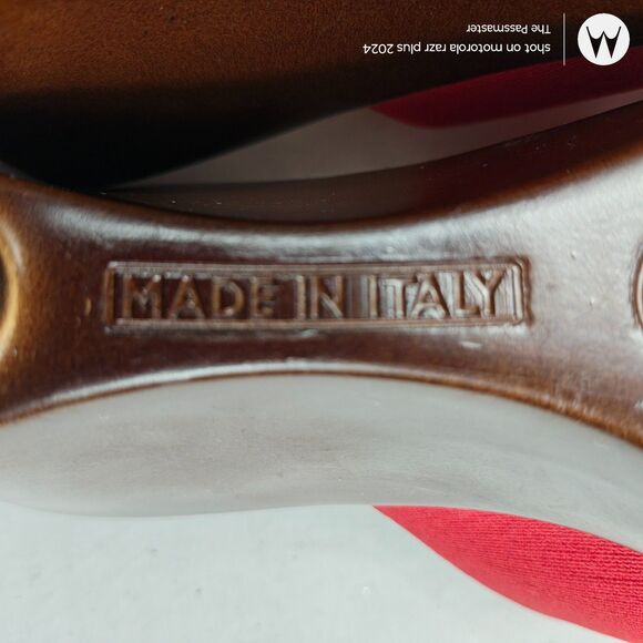 Women's ITALIAN SHOEMAKERS Red Wedge-Heel Sandals US Size 8.5 Made in Italy - Picture 8 of 12